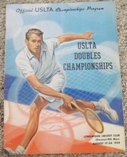 1958 TENNIS PROGRAM -USLTA DOUBLES CHAMPIONSHIPS AT LONGWOOD CRICKET CLUB