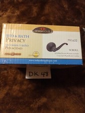 Design House Bed and Bath Privacy Door Levers "Scroll" Oil Rubbed Bronze