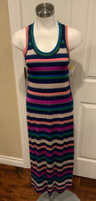 Marc by Marc Jacobs Multicolor Striped Maxi Tank Dress, Size XS