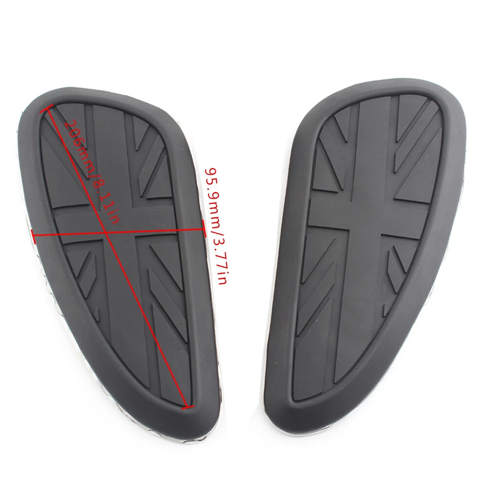 3Pcs Universal Fuel Gas Tank Knee Pads Protector Union Jack For Triumph Honda — 第 4/4 张图片