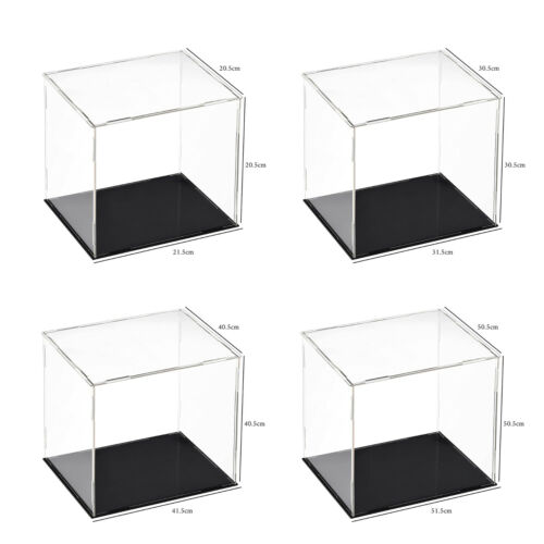 Grande vetrina acrilica scatola antipolvere Perspex trasparente da collezione modello negozio  - Foto 1 di 14