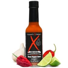 Chilli Hot Sauce Naga Jolokia Red Savina Elijahs Xtreme Ghost Pepper 148ml