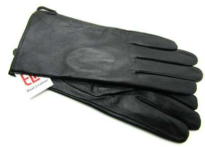 ZYUEER Womens Dames Nouvelle Super Doux Premium Gants Cuir EntièRement Doublé Hiver Chaud Everyday Conduite Cachemire Doublure Gants En Cuir D'Affaires (Noir