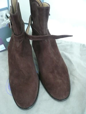 Bottines neuves daim marron Walter Shoes T39 1/2 - Photo 1/4
