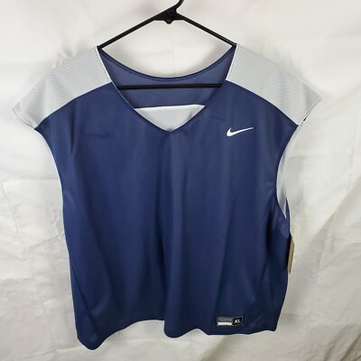 Nike Jersey Mens XL Blue Lacrosse Reversible Performance Training BQ3129-420 New