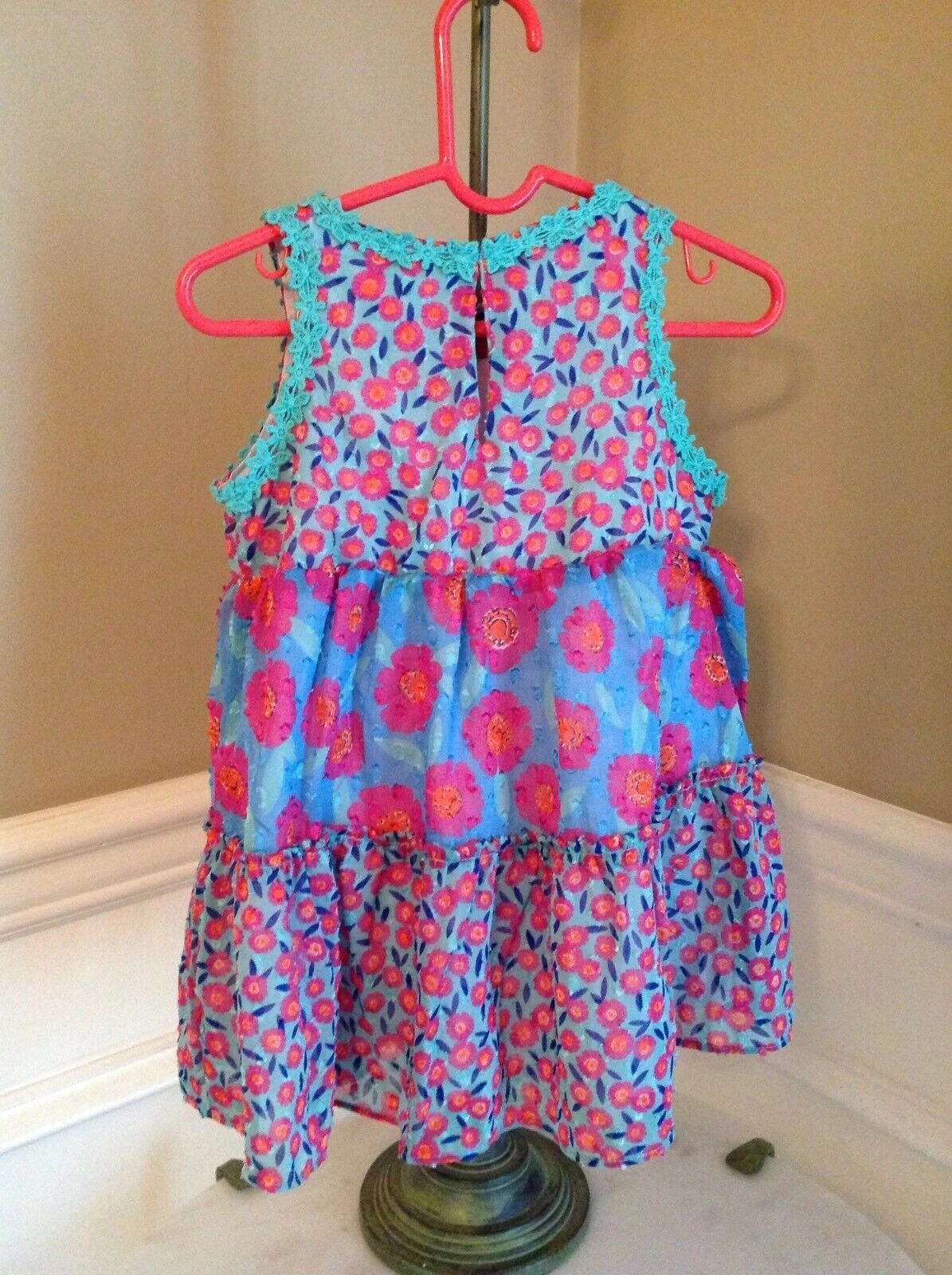 Set abito a trapezio Kate Spade $78 Tangeri floreale bambino nuovo con etichette taglia 12M