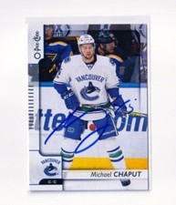 MICHAEL CHAPUT autographed SIGNED '17/18 VANCOUVER CANUCKS 