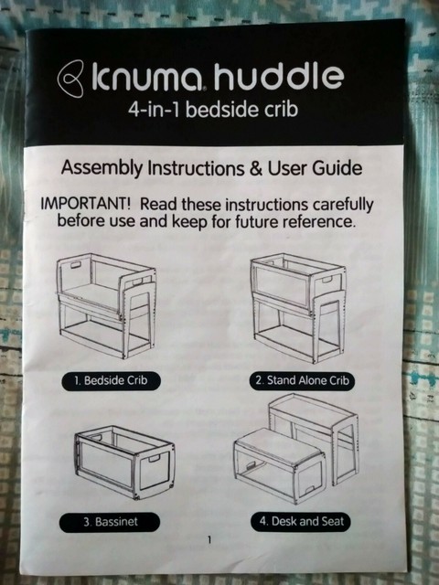 huddle 4 in 1 bedside crib