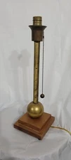 hand crafted nyc lamp gold painted Marked Cx Made In Nyc