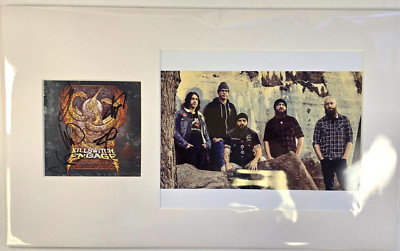 Killswitch Engage HAND SIGNED mounted autograph with cert 18 x 12''