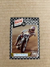 1991 AMA Chance Darling Buzco Trak-Pak Flat Track Motorcycle Racing Card