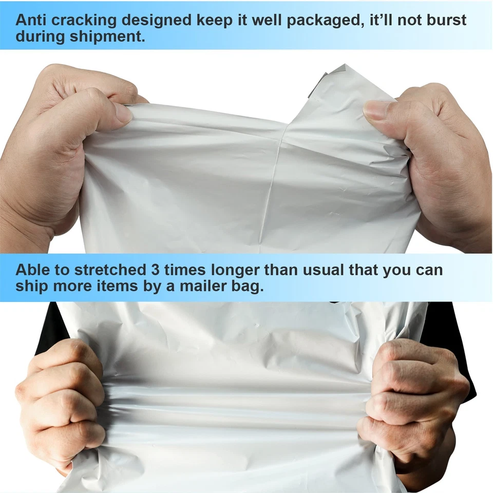 100 PACK 12x15.5 in Poly Mailers Envelopes Shipping Bags Tear-Proof Postal Bags - Image 3 of 4