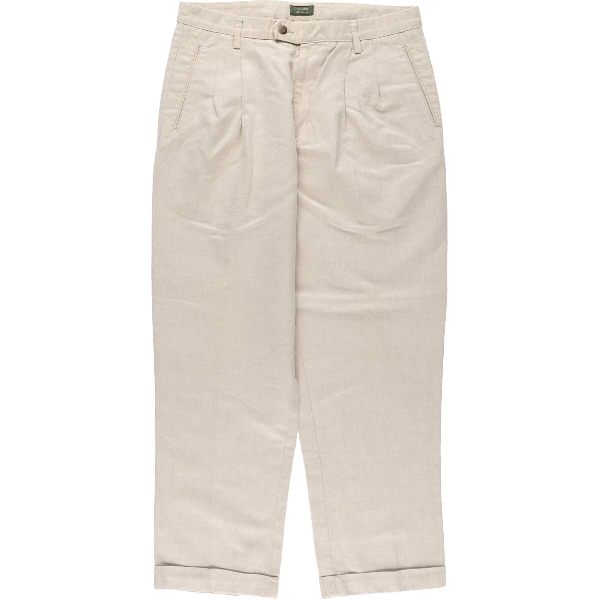 90'S Dockers Class A Two-pleat Cotton x Linen Slacks Pants