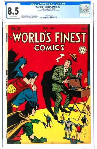 WORLD'S FINEST COMICS #31 CGC VF+ 8.5 DC 1947 3RD HIGHEST GRADE! OFF-WHITE PAGES