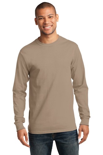Port & Company PC61LS Mens Long Sleeve Essential Crew Neck Stylish T-Shirt - Picture 20 of 23