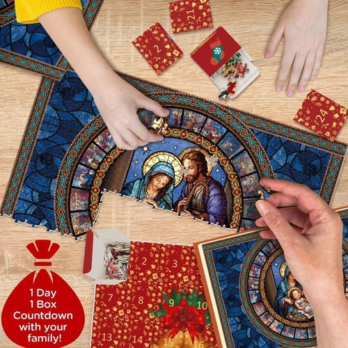 AU Nativity Advent Puzzle 24 Days Countdown To Christmas Educational Toy Logical - Picture 3 of 14