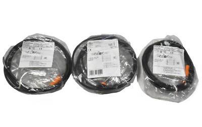 [Lot of 3] IFM Efector EVC094 Male Cordset, 2m Cable, M12 Connector