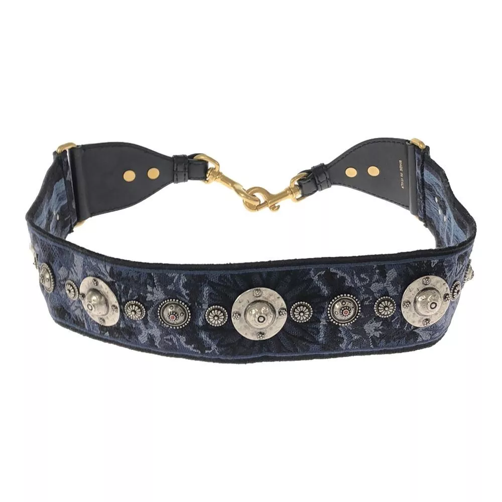 Authentique clous bandoulière Christian Dior brodés multicolores occasion