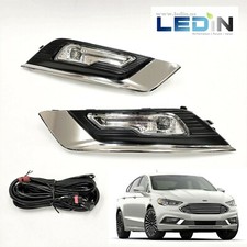 Led Clear Fog Lights Kit For 2017-2018 Ford Fusion Bezel Switch Wiring Harness