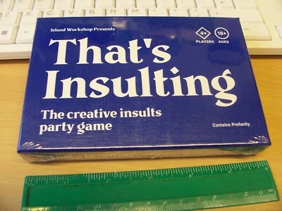 THE ISLAND WORKSHOP That's Insulting Creative Insult Party Card Game Island Workshop Adults (18+)