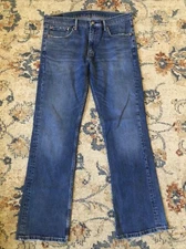 Levi’s 527 Levis Men's 36x32 Jeans Boot Cut Dark Wash Blue Denim 100% cotton
