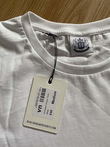 Hurlingham Polo 1875 New Mens Regular Fit White Medium T Shirt RRP £45 - Picture 4 of 4