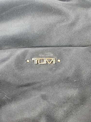 Tumi Meggie Backpack Black W/ Gold Hardware Nylon Beige Interior - Picture 2 of 22