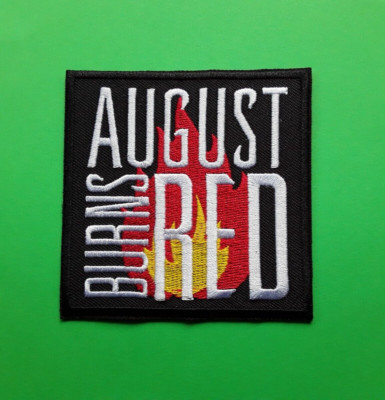 A/ROCKBAND QUALITÄT BESTICKT PATCH ZUM AUFBÜGELN ODER AUFNÄHEN UK VERKÄUFER/AUGUST BRENNT ROT