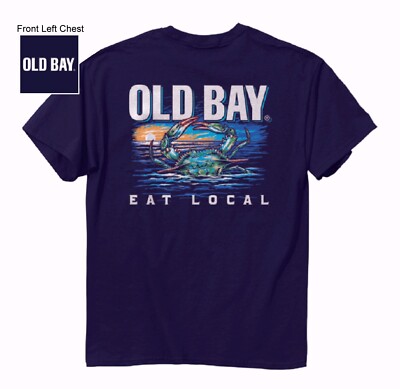 Old Bay Crab Eat Local Short Sleeve T-Shirt - NEW Fast Free Ship