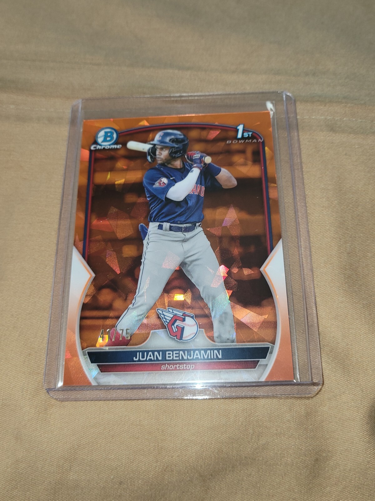2023 Bowman Chrome Sapphire Juan Benjamin #BCP-151 1st Prospect Orange /75