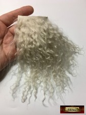 M01363 MOREZMORE Tibetan Lamb Mini Sample 2x2 BEIGE BLONDE for Doll Puppet Hair