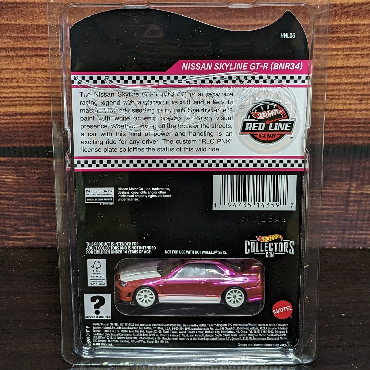 ミニカー 2023RLC HotWheels NissanSkyline GT-R R34 Hot Wheels 2023 RLC Pink Skyline GT-R (BNR34) - Walmart.com