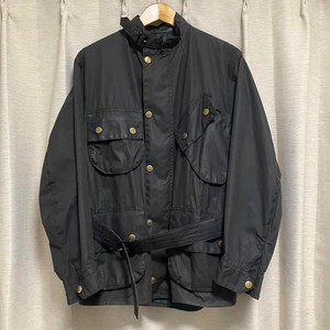 Barbour BEACON WAX Oiled Jacket black cotton size C36 mens vintage 