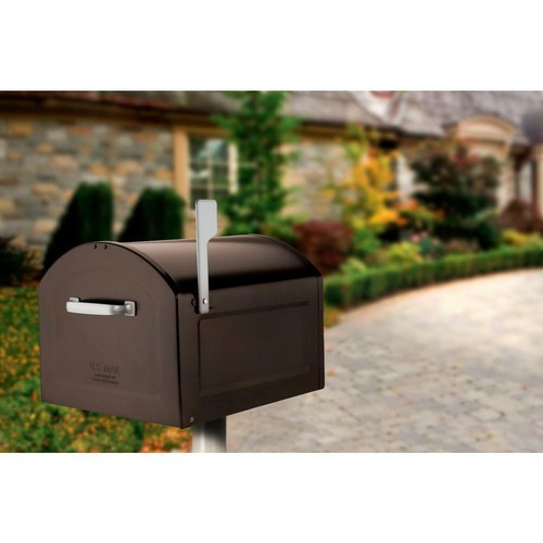 Architectural Mailbox Post Mount Outgoing Mail Indicator Steel Extra Large - Picture 2 of 10
