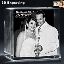Personalized Gifts 2D/ 3D Crystal Photo Custom Picture Anniversary Gift Frame