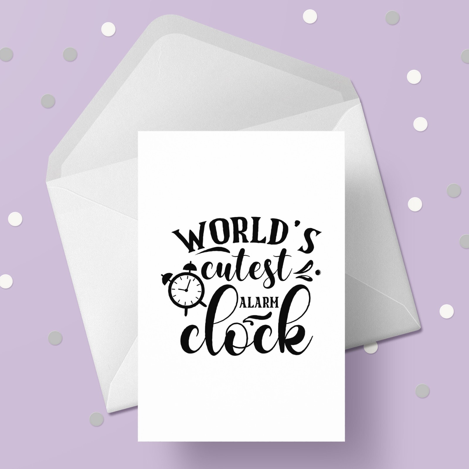 New Baby Card 03 - Funny ""world's cutest alarm clock"" Baby Card