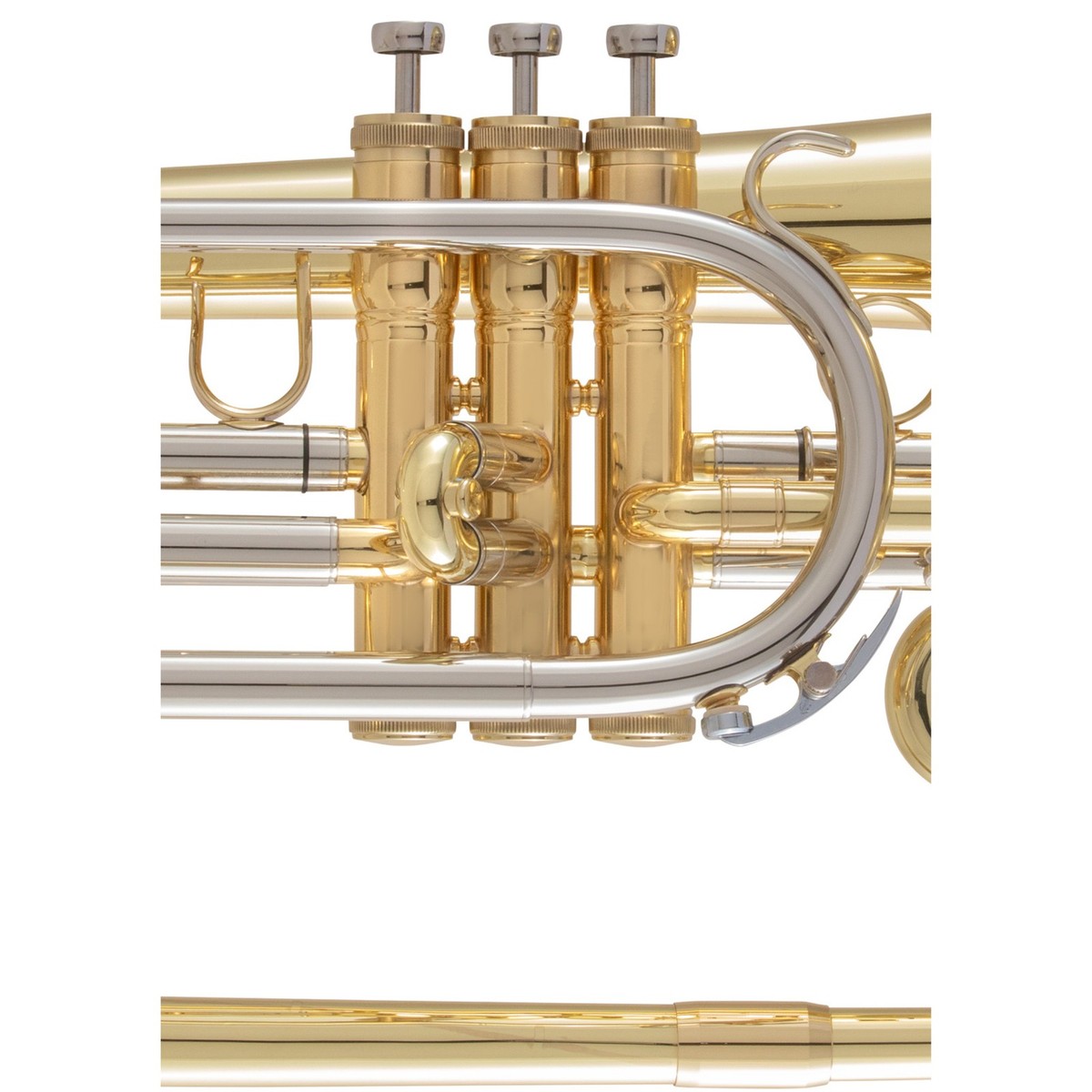 洋楽 g-rap 24 Karat/ mello-p Moz Advanced Monel Pistons Marching Mellophone Key of F with Case