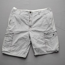 Levis Mens Cargo Shorts Gray Size 36 Cotton Casual Utility Hiking