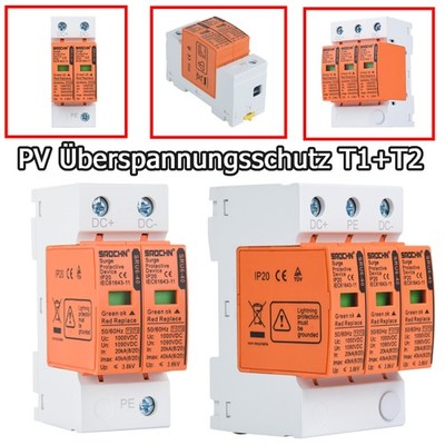 Überspannungsschutz Blitzschutz T2 T1+T2 B+C AC Solarpanel DC PV-Anlage 0% MwSt.