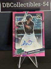 2023 Panini Donruss Optic Jonatan Clase Pink Velocity Auto 7/8 Seattle Mariners