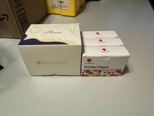 Phomemo M02 Inkless Mini label Printer with paper stickers and travel case