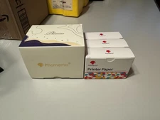 Phomemo M02 Inkless Mini label Printer with paper stickers and travel case