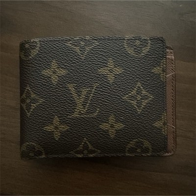 Louis Vuitton Men's Bifold Wallet Multiple Monogram Brown Folding Logo
