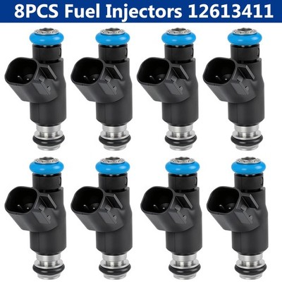 (8) Fuel Injectors For GMC Chevrolet 4.8L 5.3L 6.0L 12613411 M1407 FJ1061