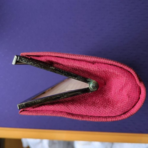 Japanese Kimono Bag Pink Fabric with Leaf Pattern by Lily Brand with Box - Picture 7 of 8