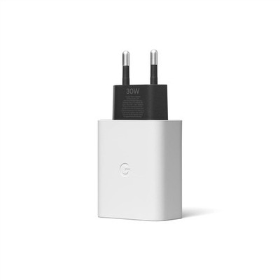 Original Google Pixel 30-W-USB-C-Ladegerät mit Kabel, Clearly White, GA02275-EU