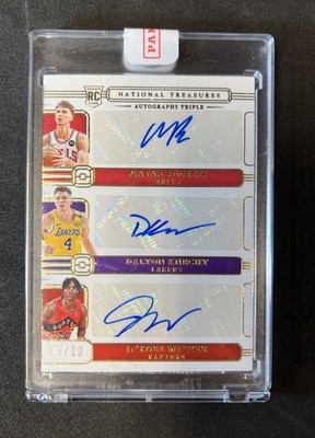 2024-25 National Treasures Matas Buzelis Kneckt Walter Triple Auto /10 SEALED