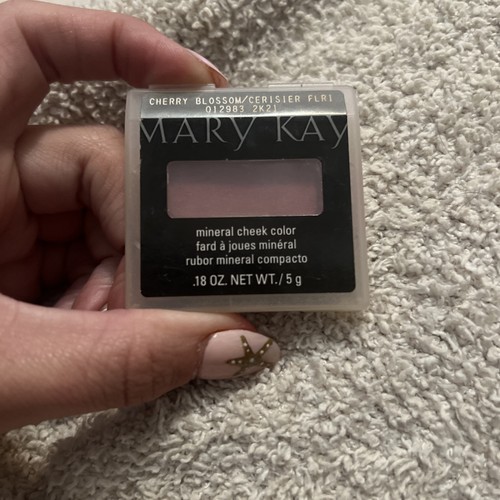 Mary Kay Mineral Cheek Color Blush Cherry Blossom NOS NEU Discontinued *Talc
