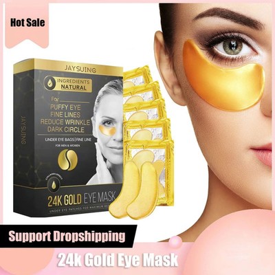 24k Gold Collagen Eye Mask Anti Wrinkle Fade Fine Line Remove Eye Bag Puffiness 