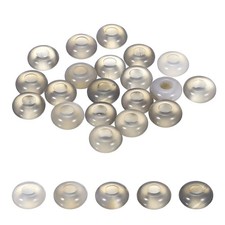 20 Pcs Large Hole Loose Stone Beads Charm, 10mm Rondelle Beads, Gray Agate